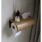 Individuell gestalteter Toilettenpapierhalter, lackierte Eiche, gebogenes Sperrholz