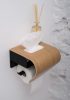 Egyedi tervezésű wc papír tartó , lakkozott tölgy, hajlított rétegeltlemezből
