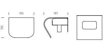 Individuell gestalteter Toilettenpapierhalter, lackierte Eiche, gebogenes Sperrholz