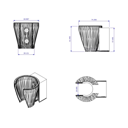 Fali tartó Kitchenaid botmixerhez, szürke